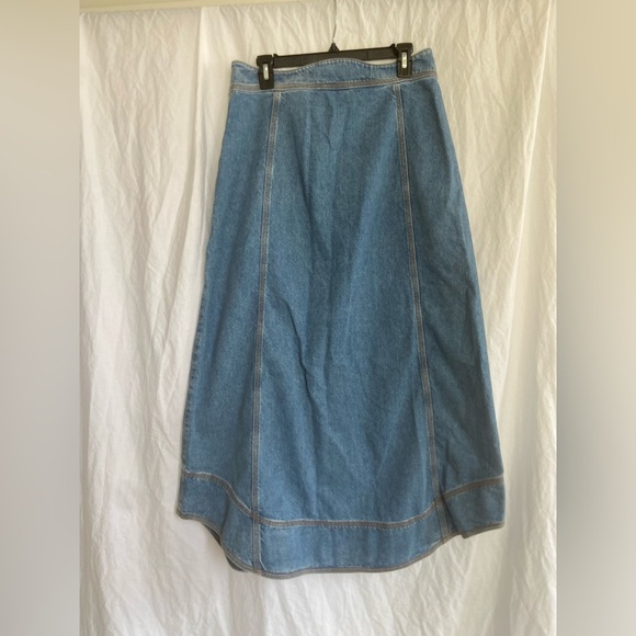 FARM Rio Wave Denim Maxi Skirt Size 30 NEW - Picture 10 of 15